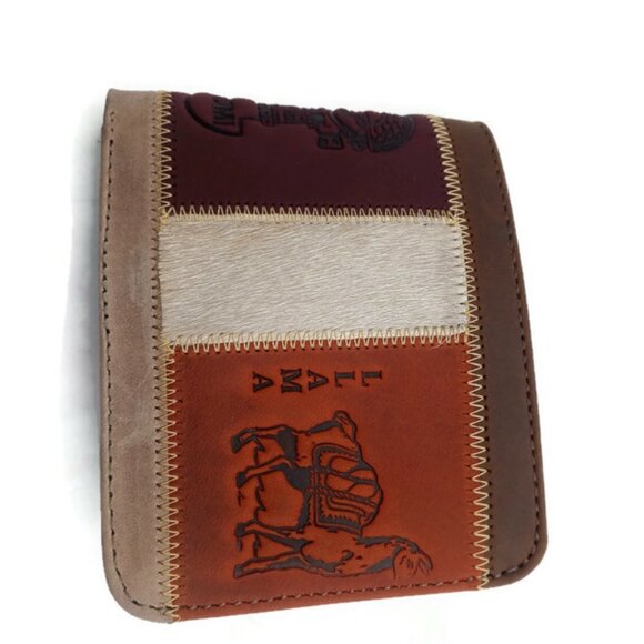 Men's Wallet Handmade Leather Llama Design Tumi